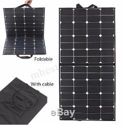 100W 18V Mono Portable Folding Solar Panel Battery Charger For 12V RV Car Boat