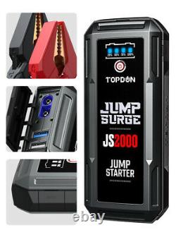 12V 16000mAh USB Car Jump Starter Pack Booster Battery Charger Power Bank UK Pro