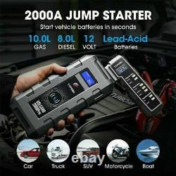 2021 Car Jump Starter Power Pack Boostery USB 2000A Battery Charger Power Bank
