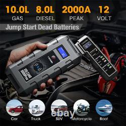 2021 NEW 20800mAh Car Jump Starter Pack Booster Battery Charger Power Bank 2000A