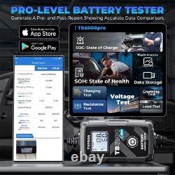 2024 TOPDON TB6000Pro 2-in-1 Smart Car Battery Charger & Battery Tester 6V/12V