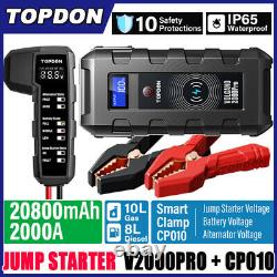 20800mAh USB Car Jump Starter Pack Booster Battery Charger Power Bank 2000A PRO