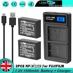 2× NP-W126 Battery & Charger For Fujifilm X-A10 X-A7 X-A5 X-A3 X-E2 X-Pro2 X-T1