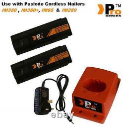 2 x ProSeries Batteries & Charger Set for Paslode IM350/IM65A/IM250