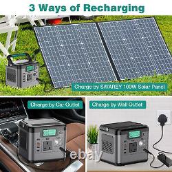 518Wh Portable Solar Power Generator Supply Station Emergency Battery Charger A+