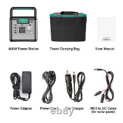 518Wh Portable Solar Power Generator Supply Station Emergency Battery Charger A+