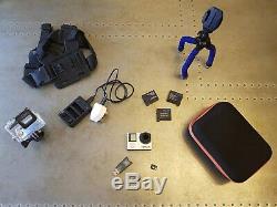 64GB Go Pro Hero 4 + 3 Batteries, Waterproof Case, Chest Mount, Charger, Tripod