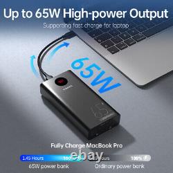 65W Power Bank Universal Battery Charger USB Type-C PD For MacBook Phones Laptop
