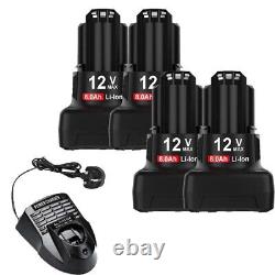 8.0AH For Bosch 12V BAT411 Li-ion Professional GBA GSR GDR GSA BAT412 Battery