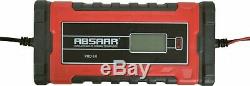 ABSAAR 12V/24V 8A Automatic Smart Fast Trickle Battery Charger LEAD ACID AGM GEL