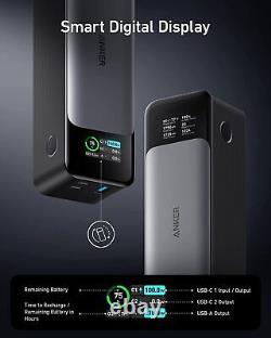 Anker 24000mAh Power Bank 3-Port Portable Charger Battery USB-C Digital Display