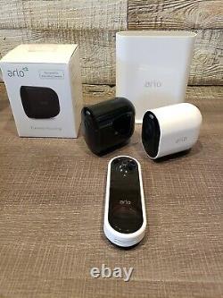 Arlo Pro 3 camera system with 2 Cameras and Doorbell