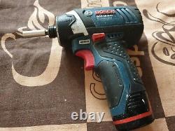 BOSCH GDR 10.8-LI impact driver short body + battery and charger blue pro c1