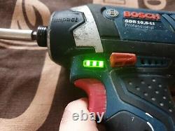BOSCH GDR 10.8-LI impact driver short body + battery and charger blue pro c1