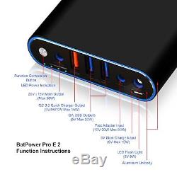 BatPower 40000mAh Power Bank Portable Charger for Apple Macbook Pro Air (0615)