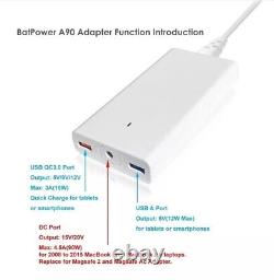 BatPower ProE 2 Portable Charger Power Bank for Mac 2015 and surface pro