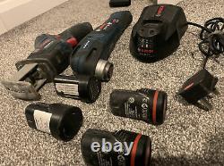 Bosch 10.8v Professional GOP Multi Tool & GSA Recip Saw 4x Batterys + Charger