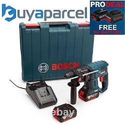 Bosch GBH 18V-21 SDS+ SDS Plus Brushless Cordless Rotary Hammer 2 x 4ah Battery