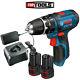 Bosch GSB 12V-15 12V Professional Combi Drill With 2 x 2.0Ah Batteries & Charger