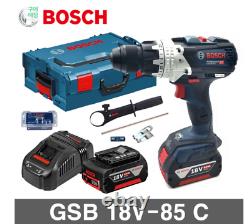 Bosch GSB 18V-85 C Pro. Hammer Drill Bluetooth LED 13mm 18V L-Boxx 2x6.0Ah FedEx