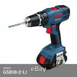 Bosch GSB 18-2-LI-Plus Professional 18V 1x2Ah Li-Ion Cordless Hammer Drill Drive