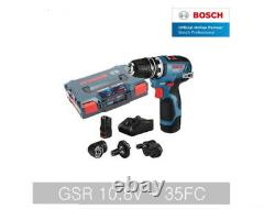 Bosch GSR 10.8V-35 FC 2x3.0Ah BL 35/20Nm 4xAdapter Keyless Free UPS Charger 220V