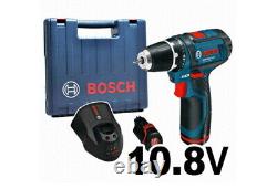 Bosch GSR 10.8-2-LI Compact Drill 2x2.0Ah LED 10mm Keyless 2-Level Charger 220V