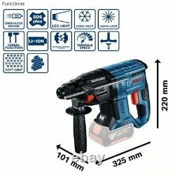 Bosch Gbh18v-21 Professional Brushless Cordless Rotary Hammer With Sds Plus Kit