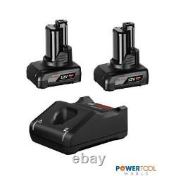 Bosch PRO 12v 6.0Ah Li-Ion Battery Twin Pack with GAL 12V-40 Charger 1600A01B21
