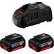 Bosch PRO GAL 1880 Genuine 18v Cordless Battery Charger and 2 x CoolPack Li-ion