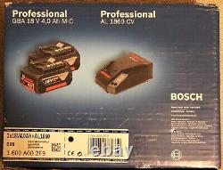 Bosch Pro 18V Battery Set 2 x GBA 18V 4.0Ah Batteries + AL 1860 CV Fast Charger