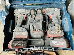 Bosch Professional 18V Cordless Drill Kit 4 Batteries And Charger