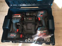 Bosch Professional GDX 18V-200 GSB 18V-55 Charger & 2 4.0Ah Batteries L Boxx