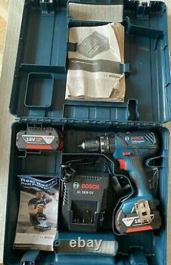 Bosch Professional GSB 18V Drill, 2 x 4.0Ah Li-Ion Batteries, Charger and Case