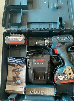 Bosch Professional GSB 18V Drill, 2 x 4.0Ah Li-Ion Batteries, Charger and Case