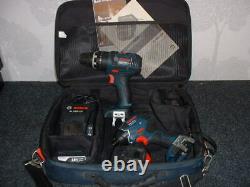 Bosch Professional GSB 18V Drill and GDR 18V Impact Driver + Charger, 2x 1.5Ah