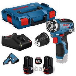 Bosch Professional GSR12V-15FC 12V Flexi-Click Drill Driver Kit 2x2Ah L-Boxx