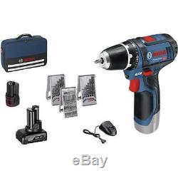 Bosch Professional GSR 12V-15 Cordless Drill 2Ah & 4Ah Two Batteries Charger Bag