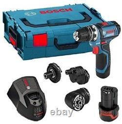 Bosch Professional GSR 12 V-15 FC Cordless Drill Driver Set With 2X Battery, Box