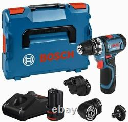 Bosch Professional GSR 12 V-15 FC Cordless Drill Driver Set With 2 x 12V Battery