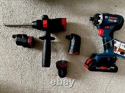 Bosch professional GSR 18V 90FC with Battery Charger and many accessories