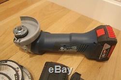 Bosch professional GWS 18 V-LI Cordless 18v Grinder with 2 batteries and charger