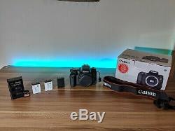 Canon 760D camera with 3 batteries, dual charger & SanDisk Extreme Pro card