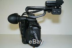Canon C300 EF Mount Camcorder + Battery + Charger + 15mm Rods Adaptor + Strap
