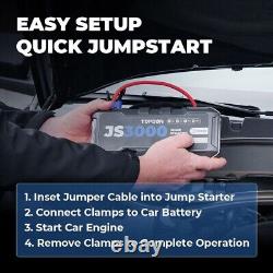 Car Van Truck PRO Portable jump Starter Kit Advanced Battery Charger 24000mAh