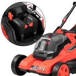 Cordless Lawn Mower With 40v Lithium-Ion Fast Charger Battery 43cm cutting DpT