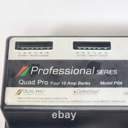 Dual Pro PS4 Pro Series Quad Pro 4-Bank On-Board Battery Charger -Used As Is