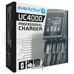 EverActive UC4000 Professional battery charger PRO LCD NiMH Ni-Cd Li-ion LIFEPO4