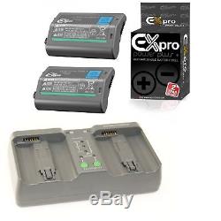 Ex-Pro Nikon MH-26 EN-EL18 Sequential Dual Fast Charger with 2 Battery Nikon D4