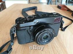 Fujifilm X-Pro1 Black Rangefinder Camera + XF 27mm Lens + 3 batteries + charger
